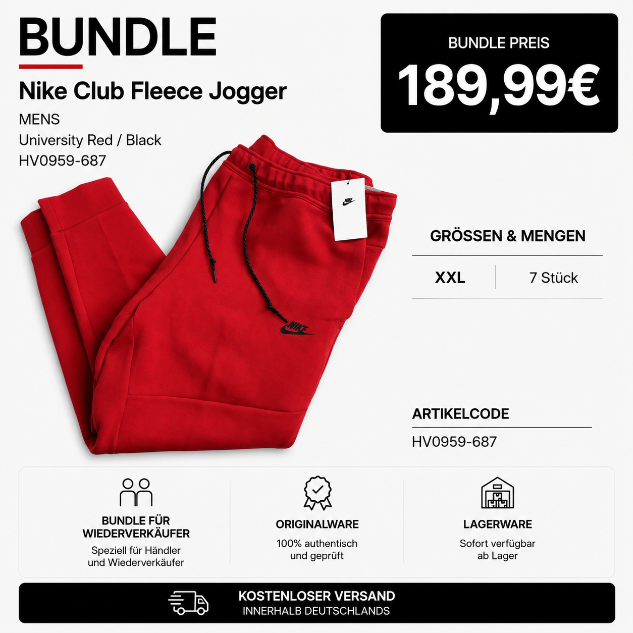 7x Nike Tech Fleece Joggers HV0959-687
