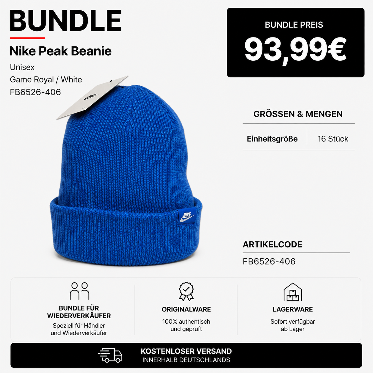 16x Nike Peak Standard Cuff Futura Beanie FB6526-406