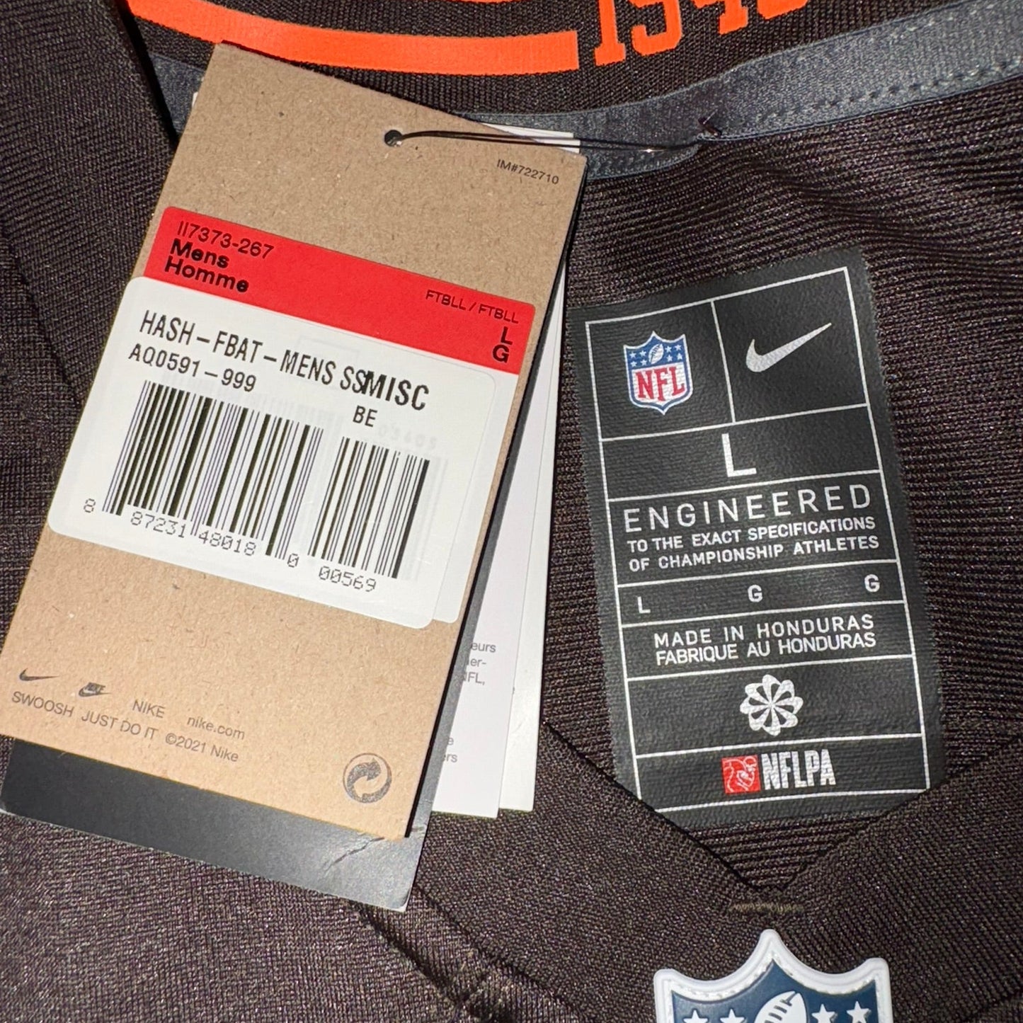 NIKE Herren Football Trikot II7373-267 L Etikett