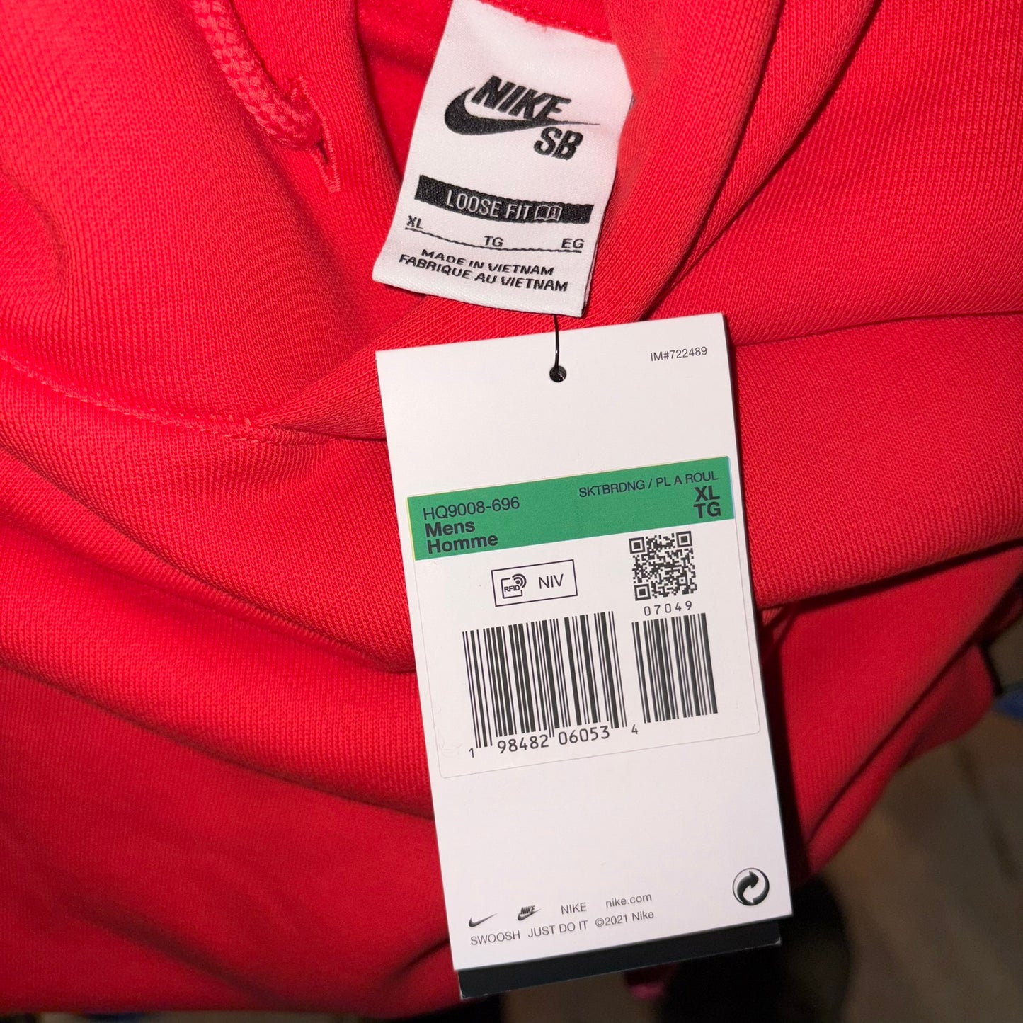 NIKE Herren Hoodie HQ9008-696 XL Etikett