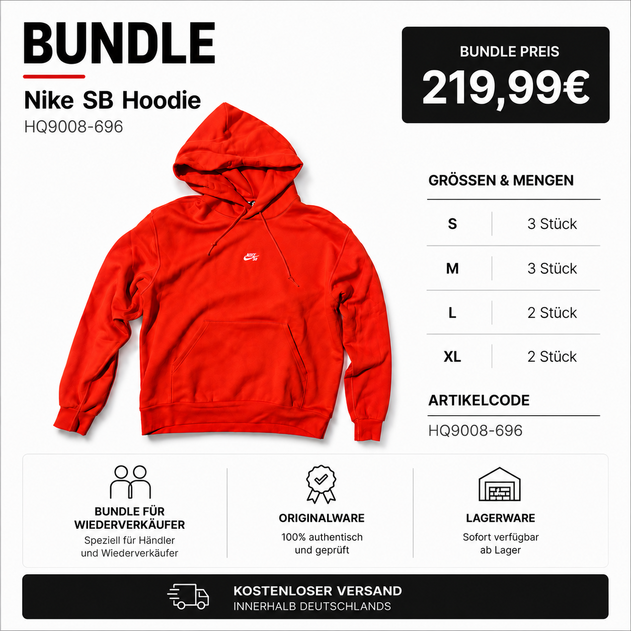 10x Nike SB Hoodie – HQ9008-696