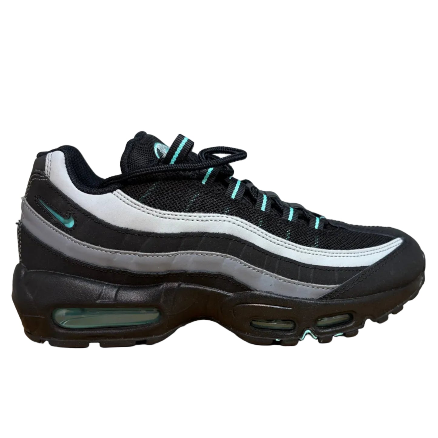 NIKE Air Max 95 Schwarz Aurora Grün Herren Sneaker HV6062-001 - mit Box OHNE Deckel