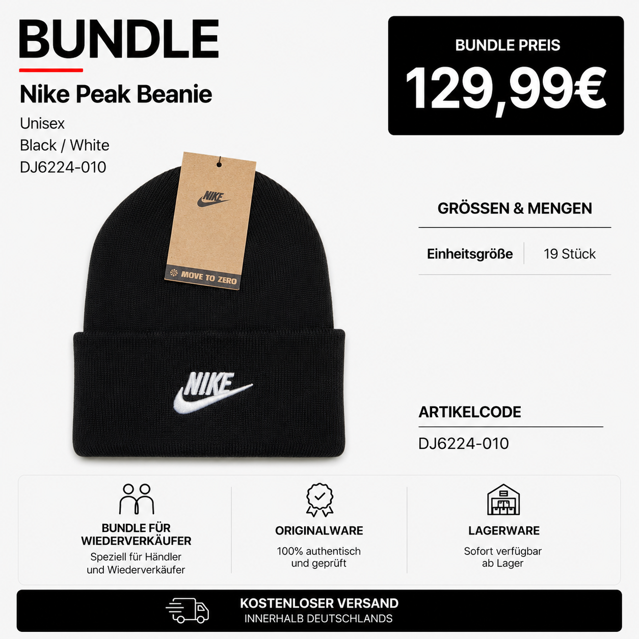 19x Nike Utility Futura Beanie DJ6224-010