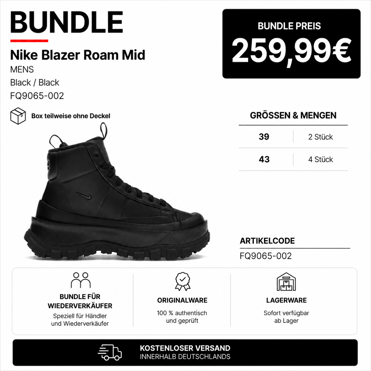 6x Nike Blazer Roam Mid FQ9065-002