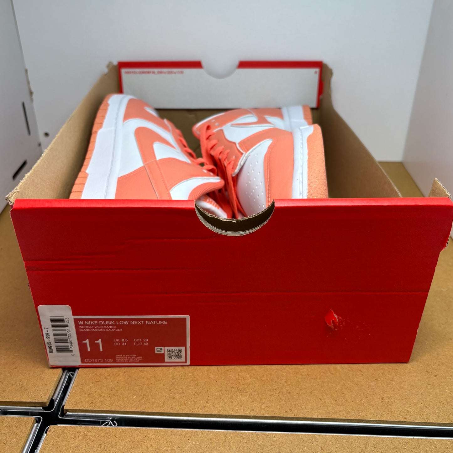 NIKE Dunk Low Next Nature Mango Light Wild Sneaker DD1873-109 - mit Box OHNE Deckel