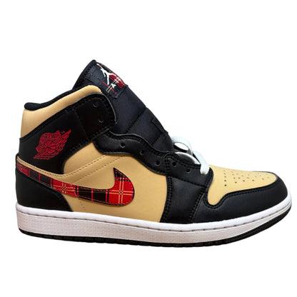 Jordan 1 Mid SE Tartan Swoosh Sneaker DZ5329-001 - mit Box OHNE Deckel