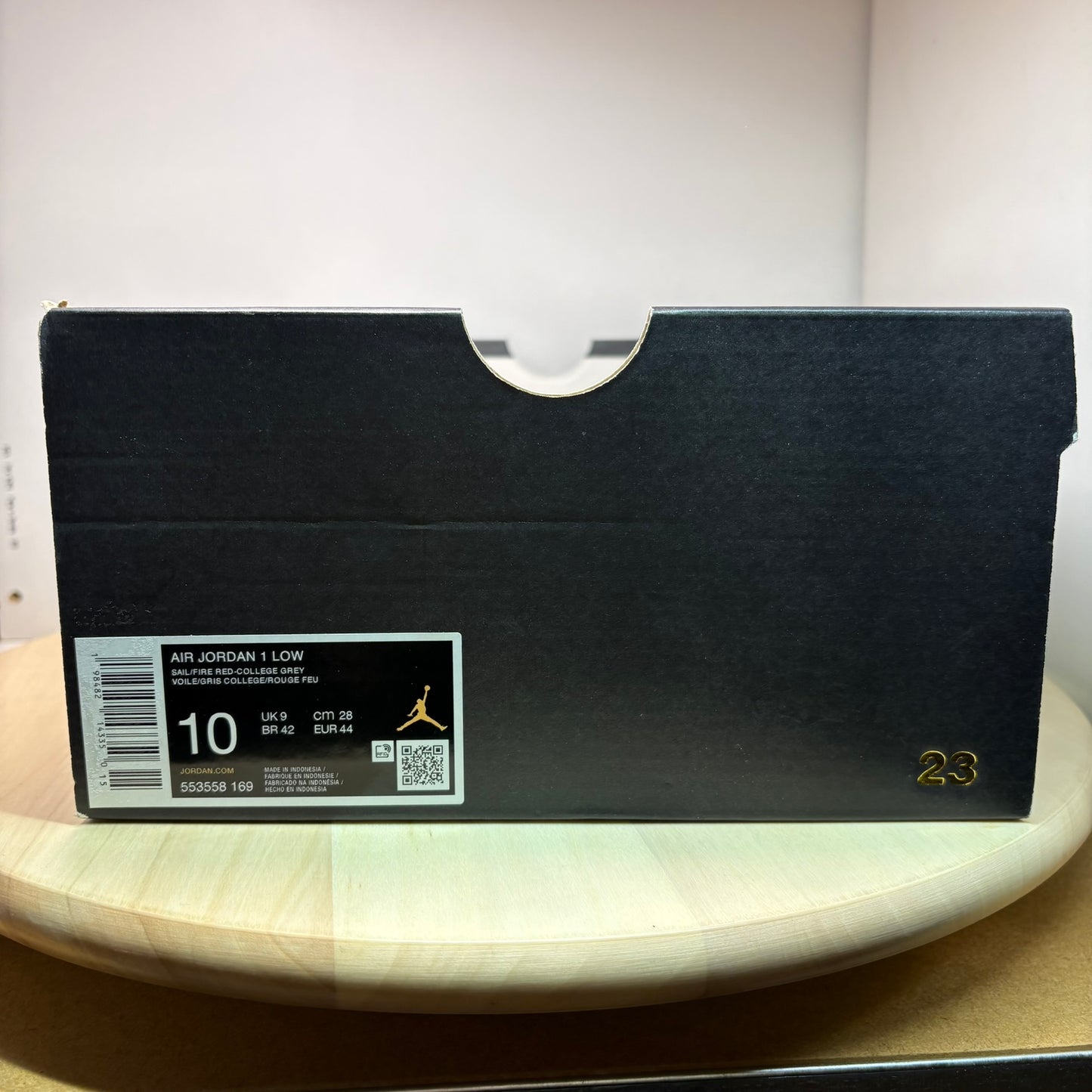 Jordan 1 Low Sail College Grey Rattan Sneaker 553558-169 - mit Box OHNE Deckel