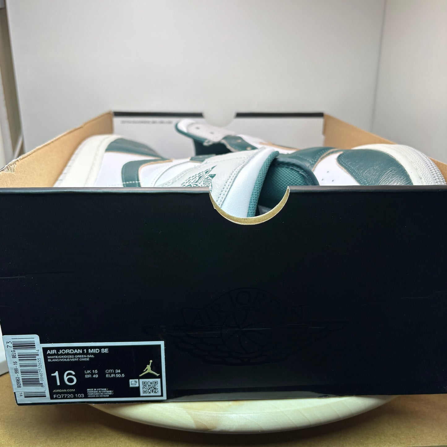 Jordan 1 Mid SE Oxidized Green Sneaker FQ7720-103 - mit Box OHNE Deckel