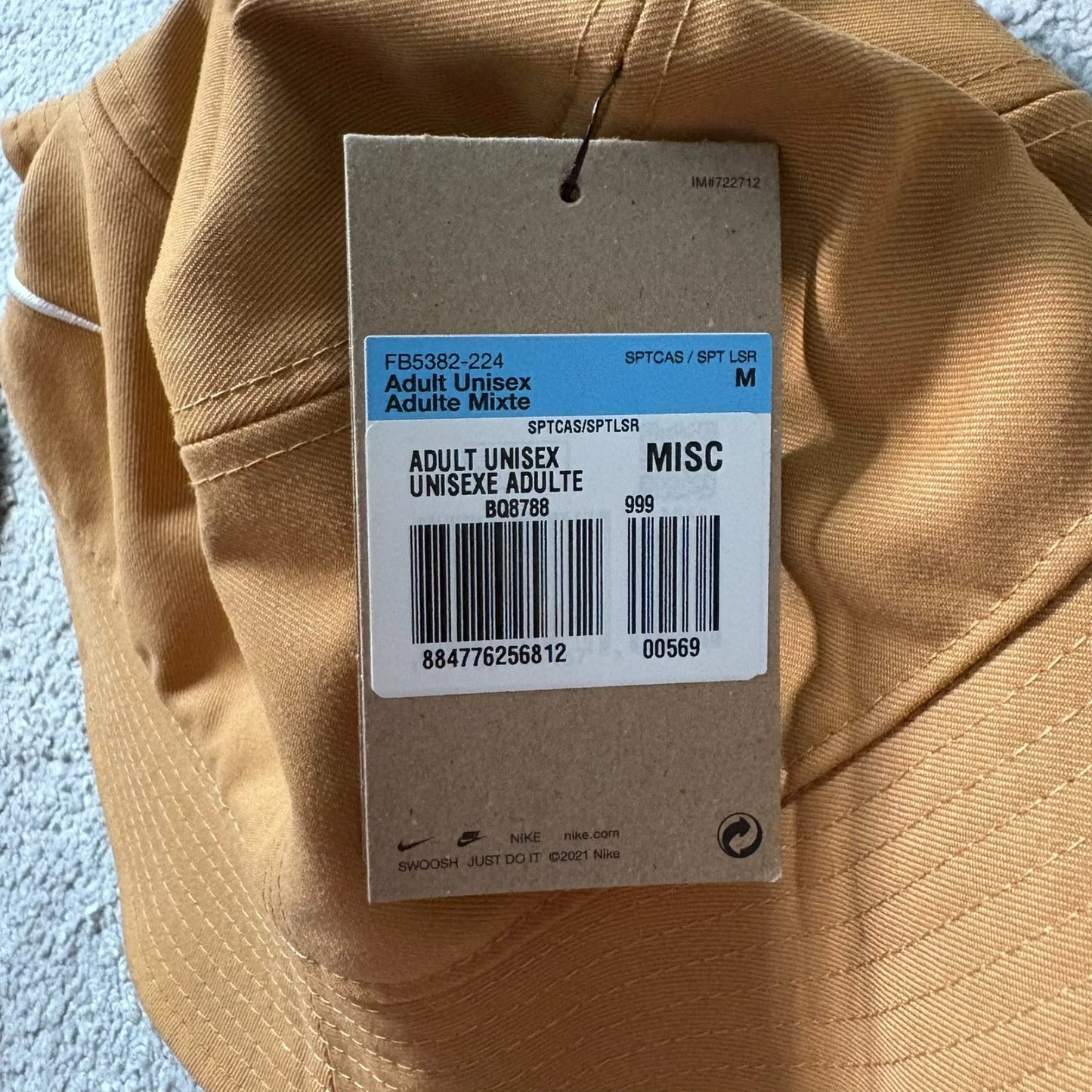 NIKE Unisex Fischerhüte FB5382-224 M Etikett