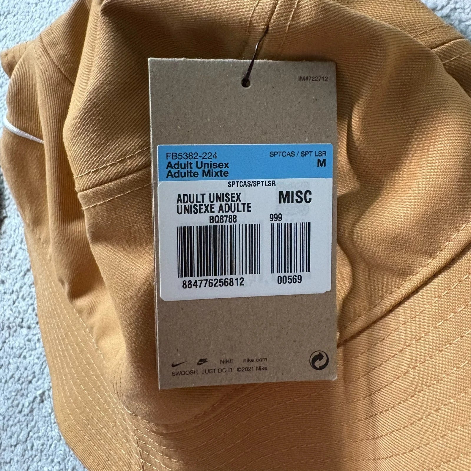 NIKE Unisex Fischerhüte FB5382-224 M Etikett