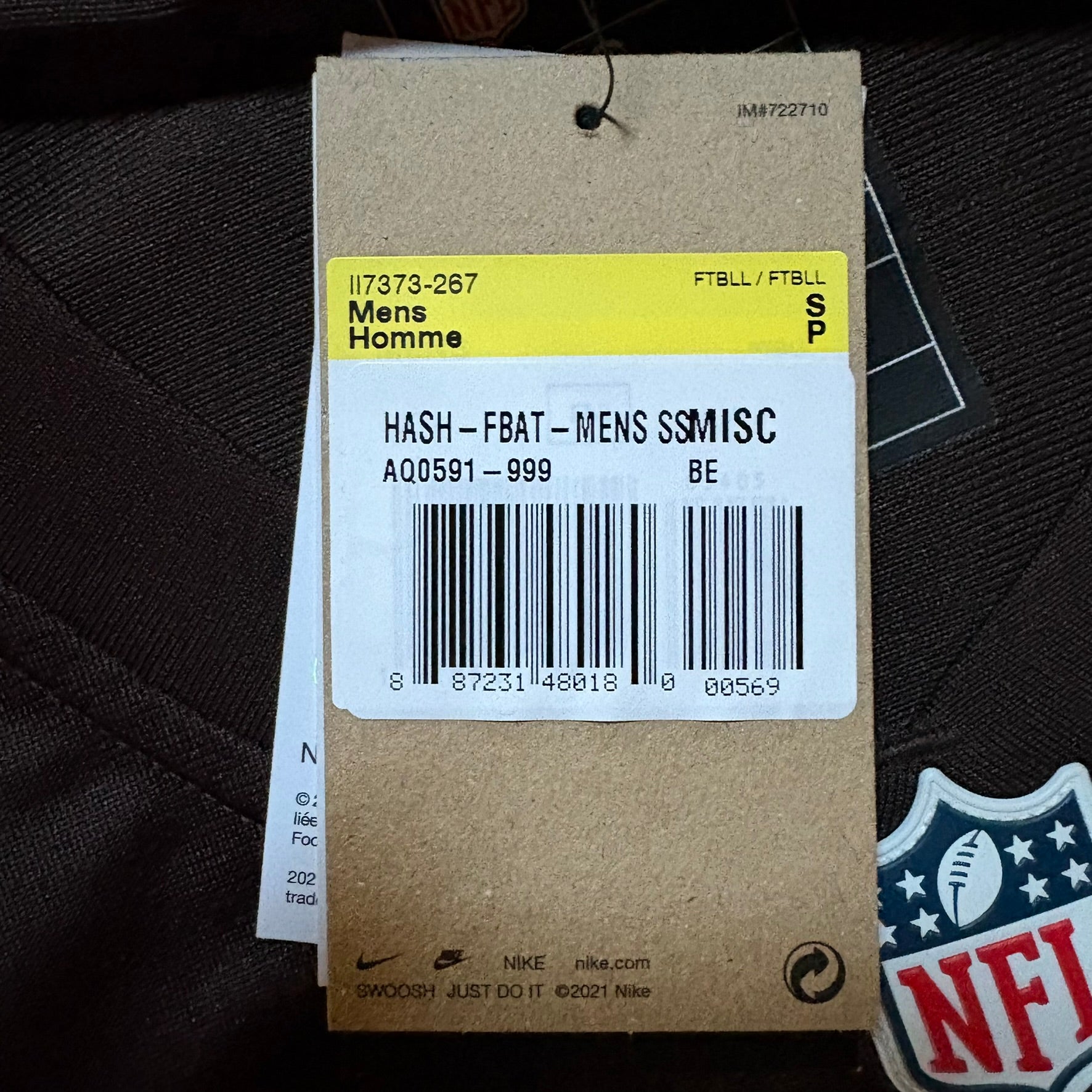 NIKE Herren Football Trikot II7373-267 S Etikett