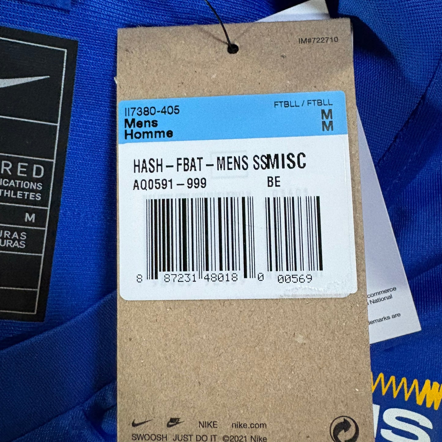 NIKE Herren Football Trikot II7380-405 M Etikett