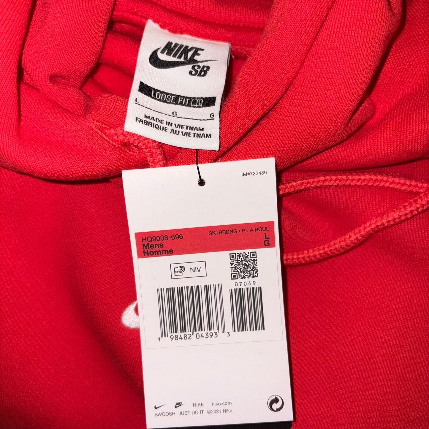 NIKE Herren Hoodie HQ9008-696 L Etikett
