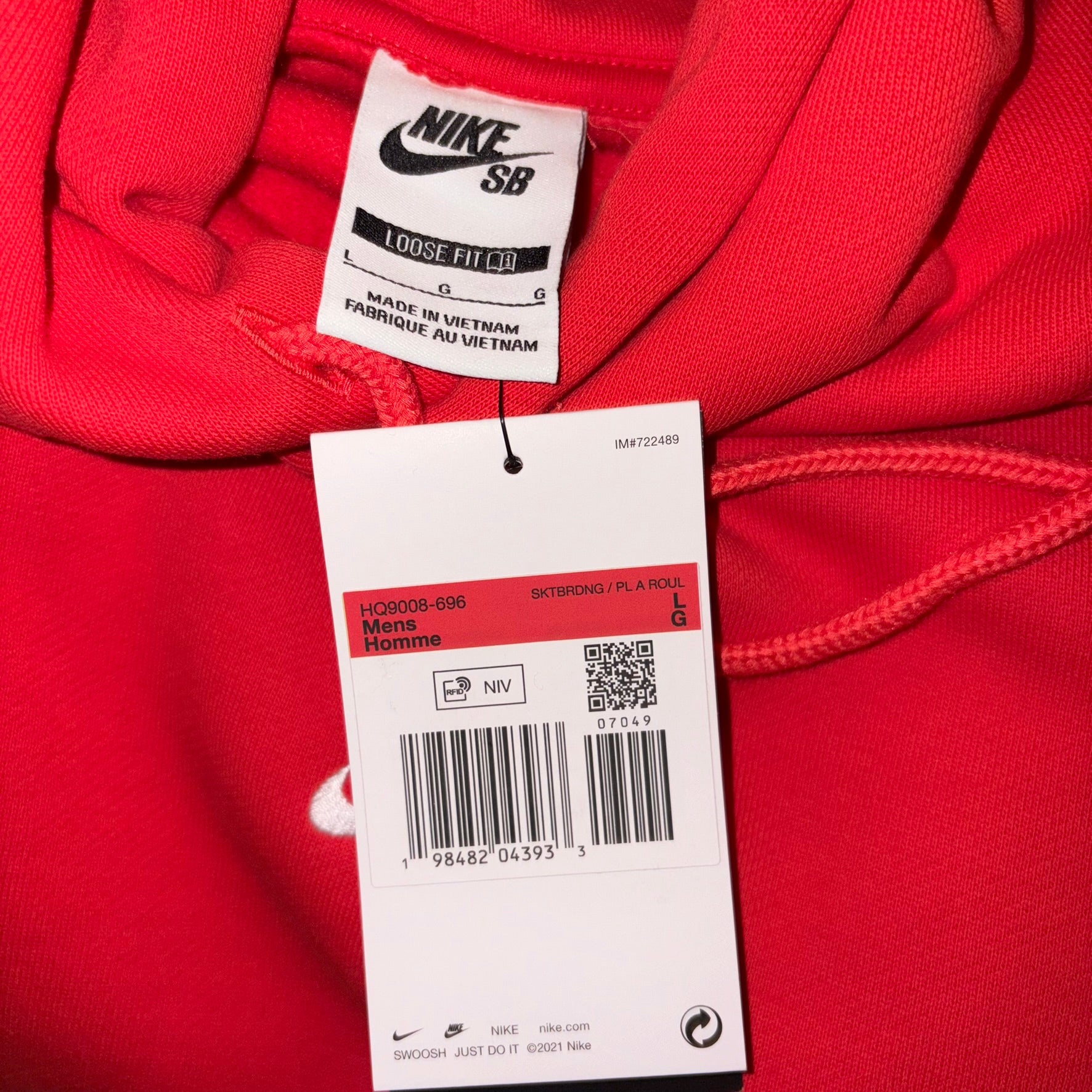 NIKE Herren Hoodie HQ9008-696 L Etikett