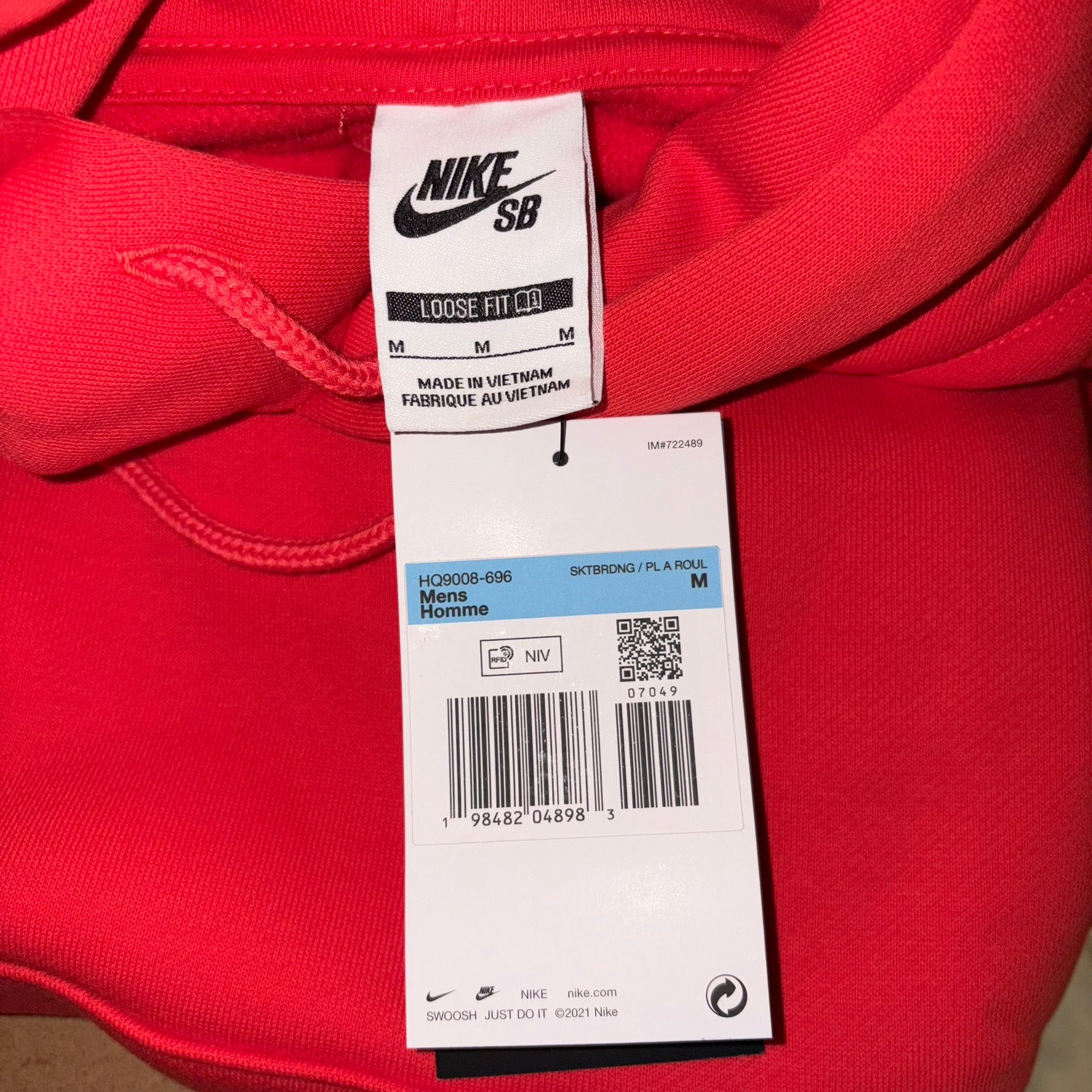 NIKE Herren Hoodie HQ9008-696 M Etikett