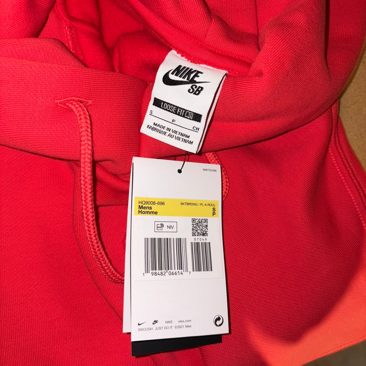 NIKE Herren Hoodie HQ9008-696 S Etikett