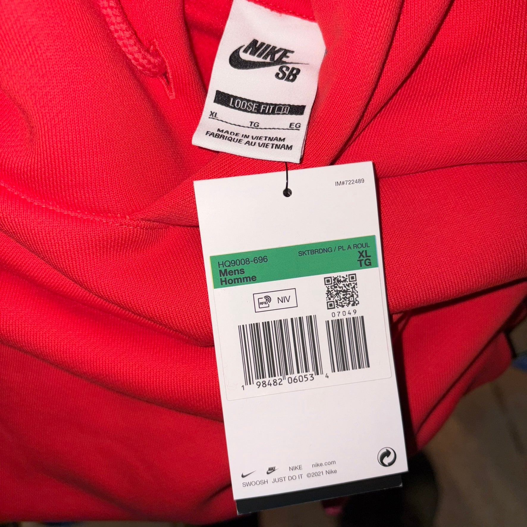 NIKE Herren Hoodie HQ9008-696 XL Etikett