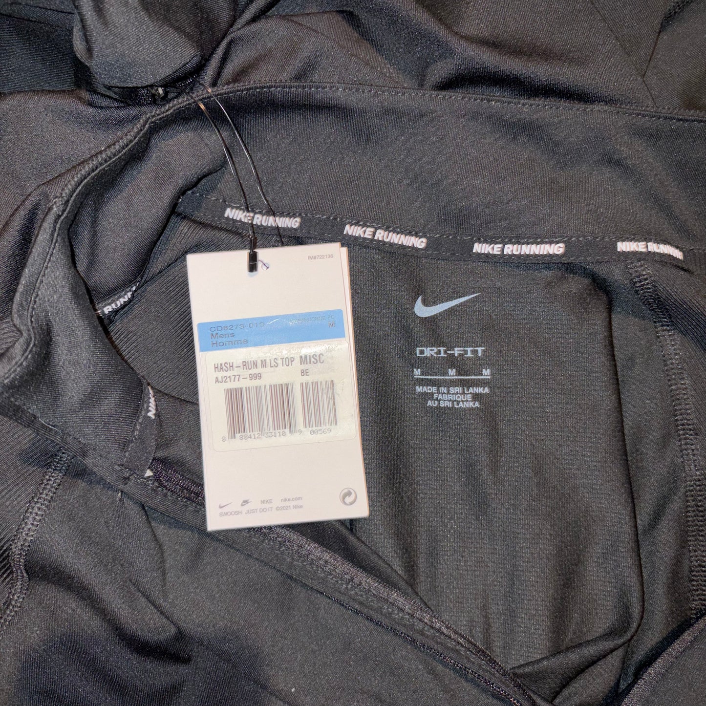 NIKE Herren Longsleeve CD8273-010 Etikett M