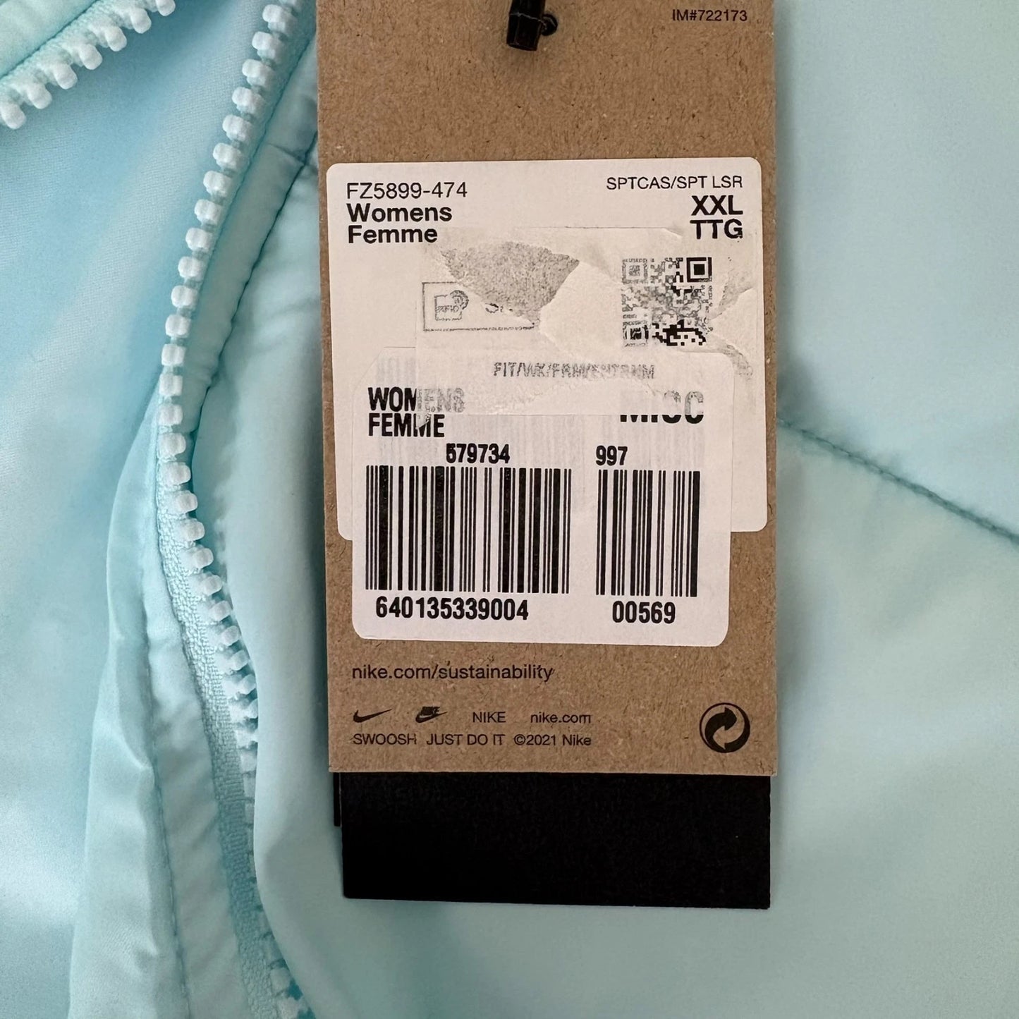NIKE Damen Winterjacke FZ5899-474 XXL Etikett