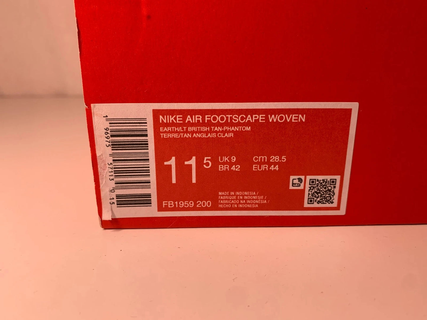 NIKE Air Footscape Woven Sneaker FB1959-200 - mit Box OHNE Deckel