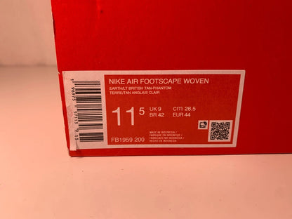 NIKE Air Footscape Woven Sneaker FB1959-200 - mit Box OHNE Deckel